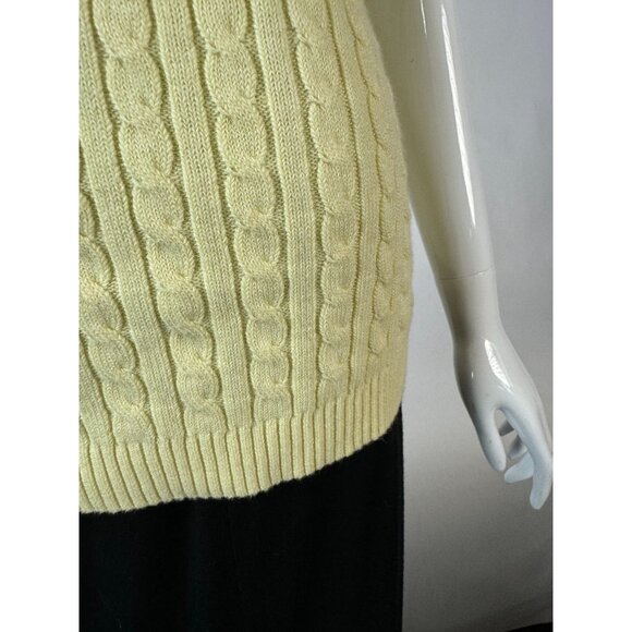 Gap Yellow Cable Knit Tank Top Size Large 97% Cotton Blend Sleeveless Casual Wea - Picture 8 of 16